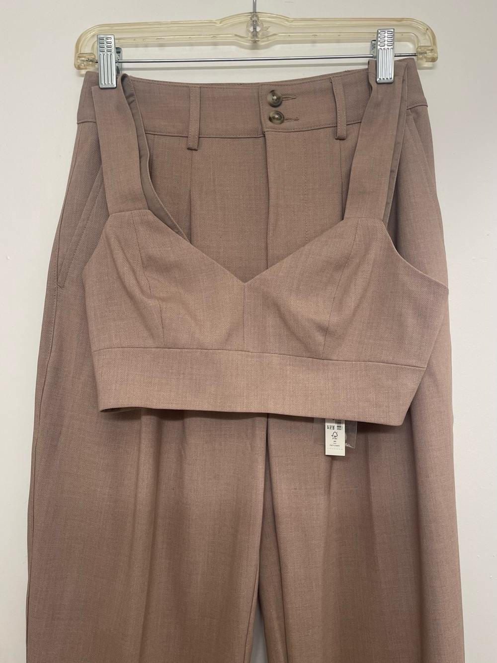 Madewell Crop Top & High-Waist Trousers Set Sz00